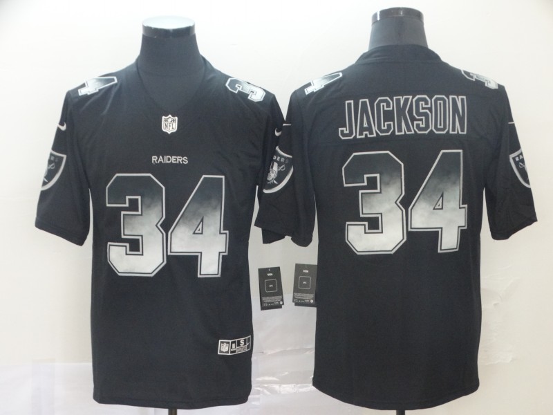 Men's Las Vegas Raiders Bo Jackson #34 Black Authentic Jersey